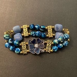 2 Stranded Blue Bracelet